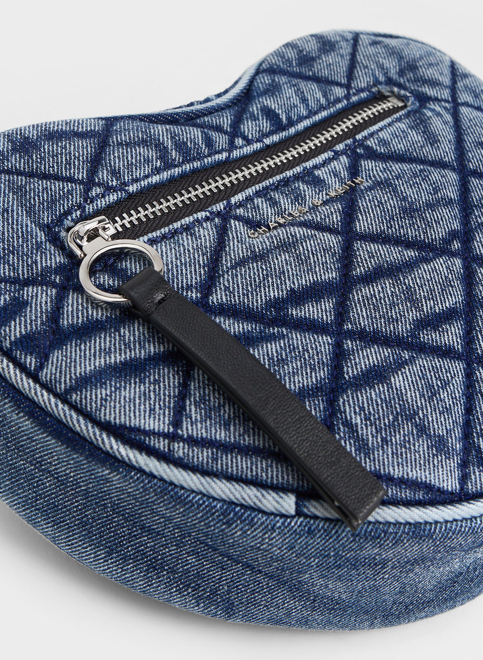 Philomena Denim Quilted Heart Crossbody Bag, Denim Blue, hi-res