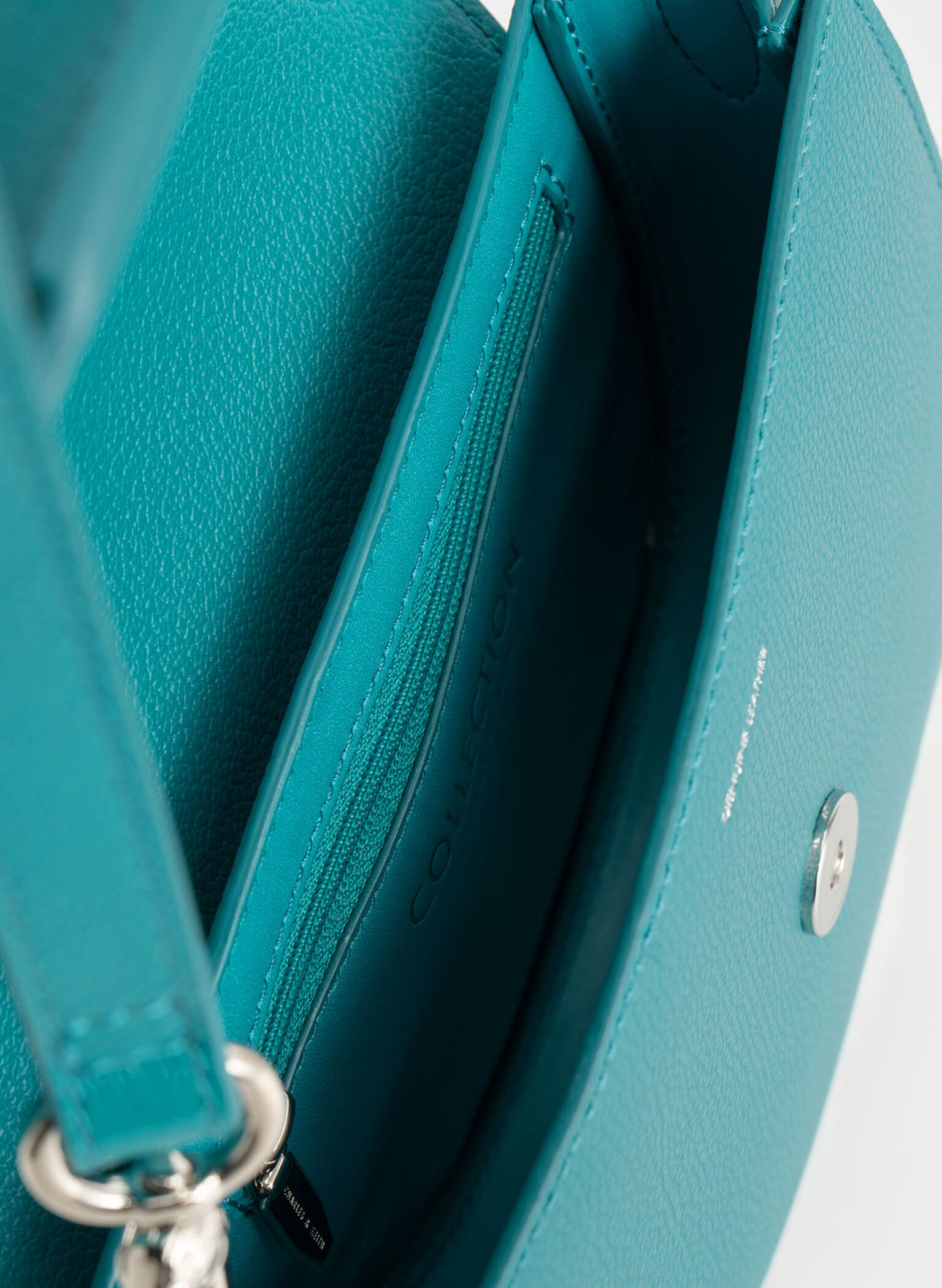 Mini sacoche en cuir Gabine turquoise - CHARLES & KEITH FR