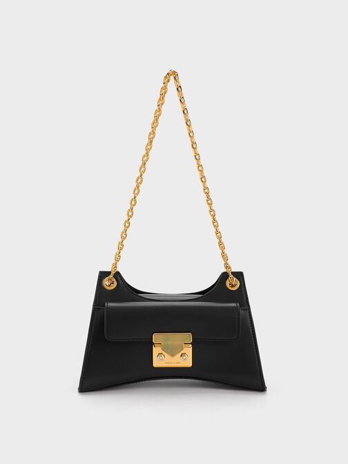 Eudora Sculptural Bag, Black, hi-res