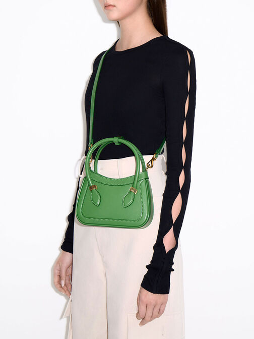 Bonnie Curved Tote Bag, Green, hi-res