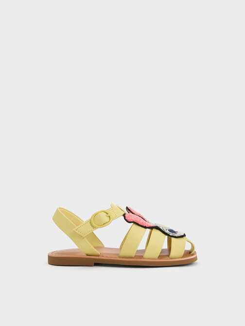 Girls' Judy Hopps Gladiator Sandals, Lime, hi-res