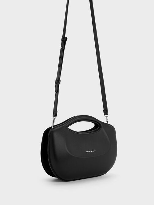 Cocoon Curved Handle Bag, Noir, hi-res