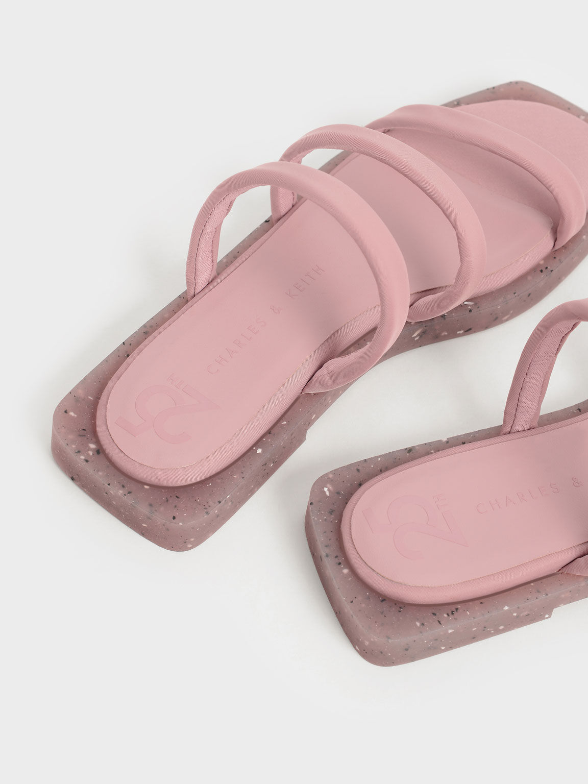 Arabella Recycled Nylon Slide Sandals, Pink, hi-res