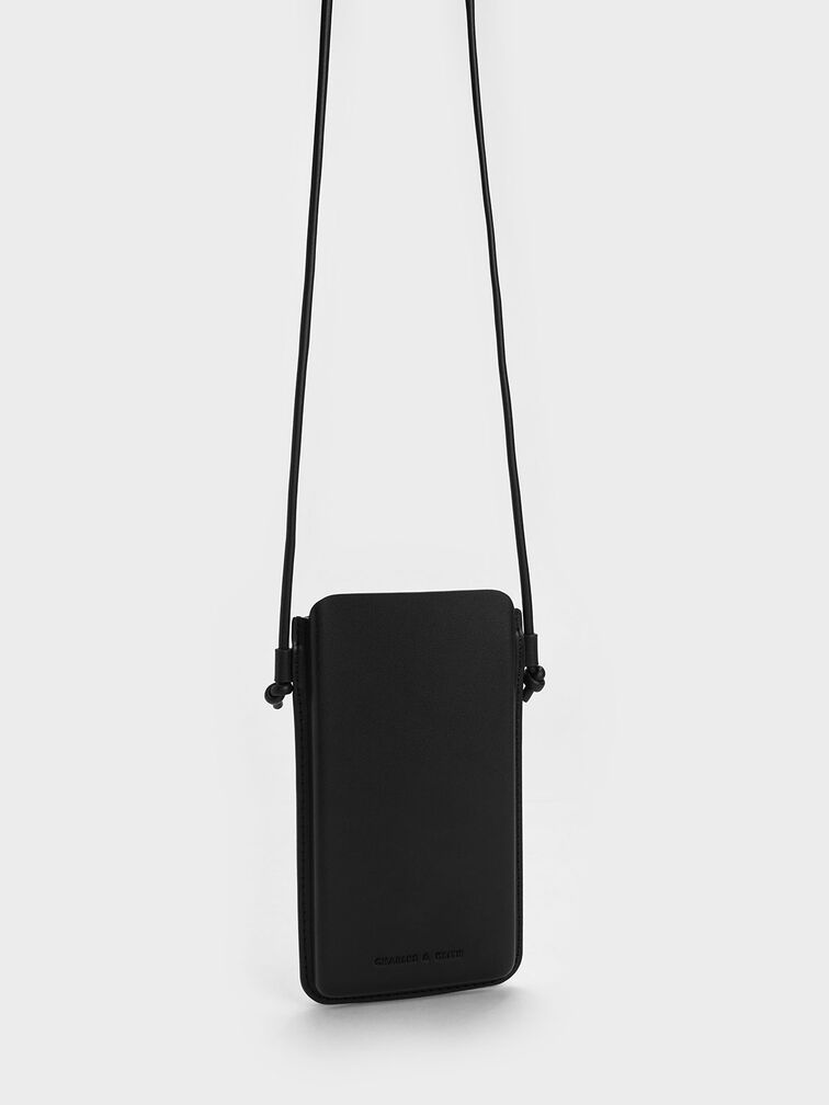 Camelia Phone Pouch, Black, hi-res