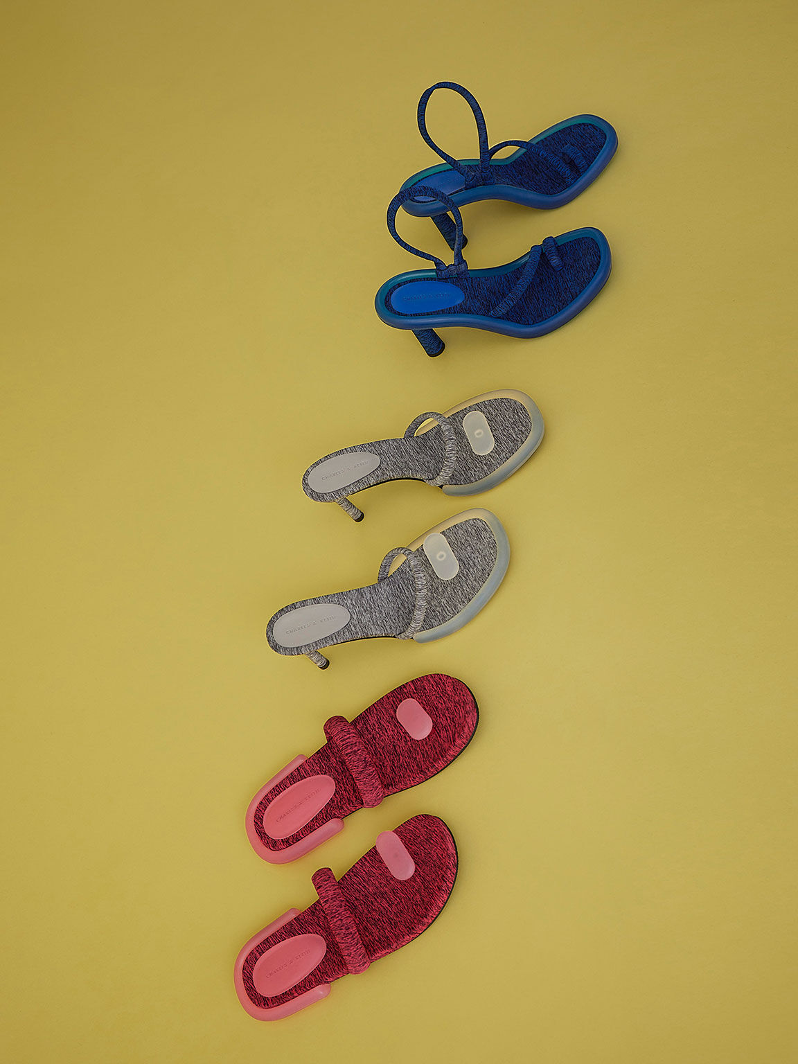 環保材質：Electra 套趾高跟涼鞋, 藍色, hi-res