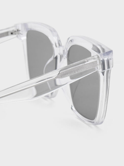 經典方框墨鏡, 透明, hi-res