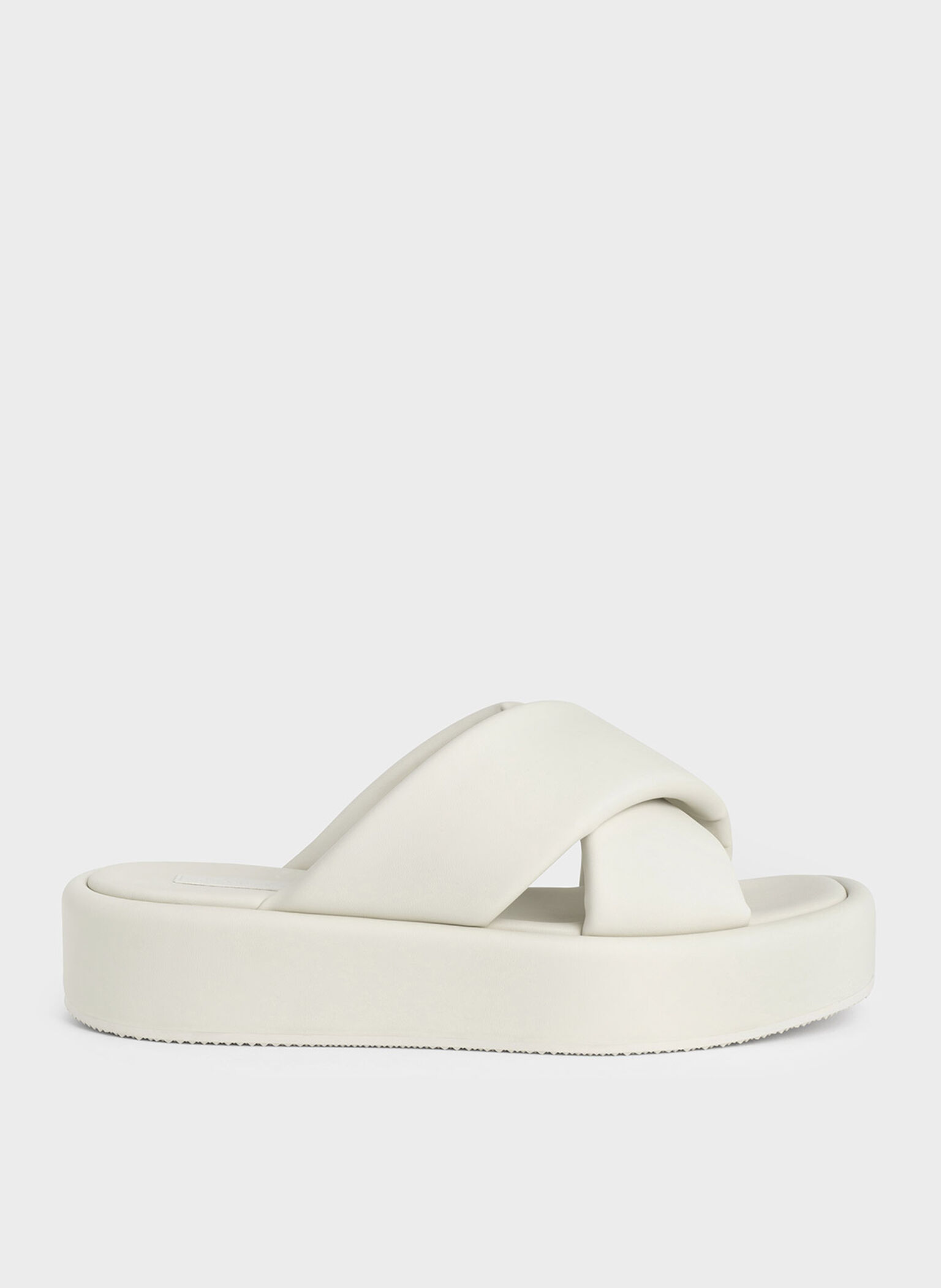 Padded Crossover Flatforms, Chalk, hi-res