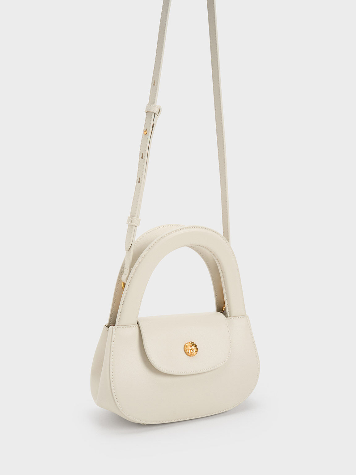 Double Handle Curved Tote, Chalk, hi-res