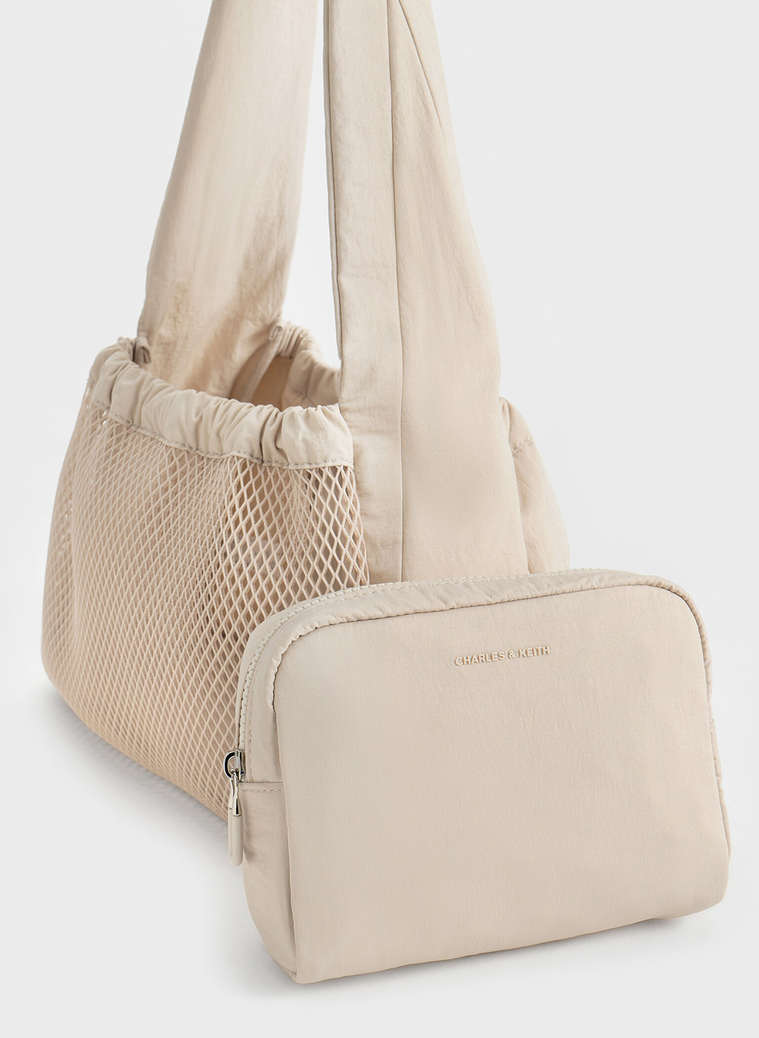 Bolso Terra de malla y nylon, Oat, hi-res