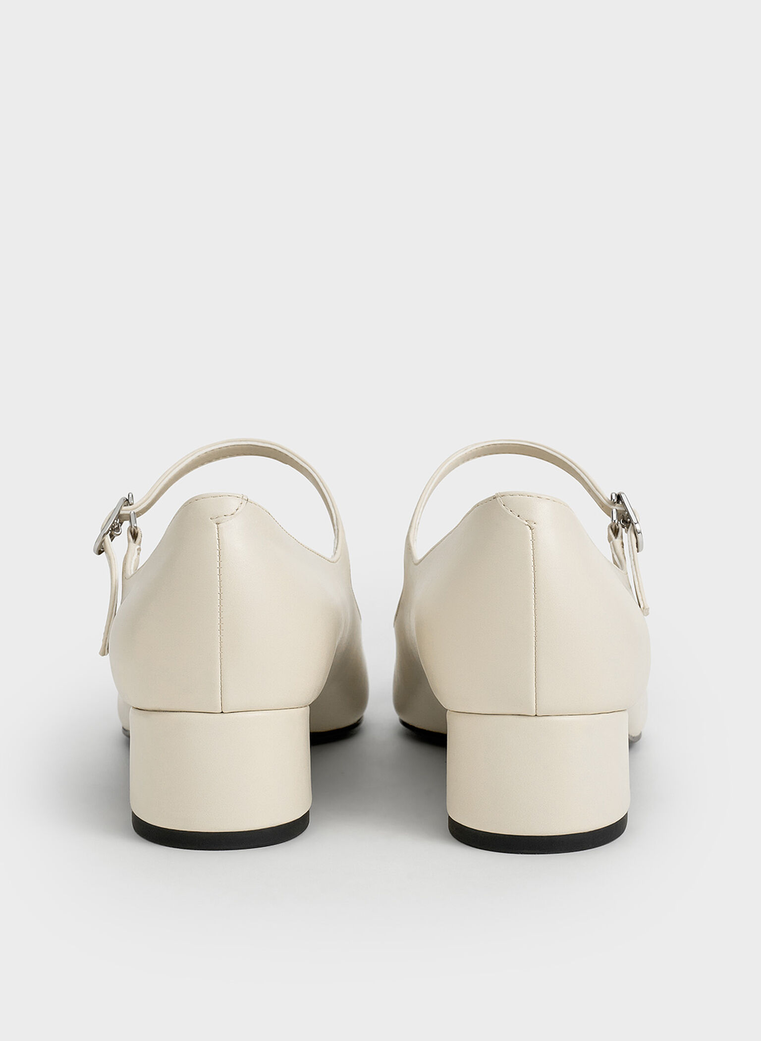 Bow Cap-Toe Mary Jane Pumps, Chalk, hi-res