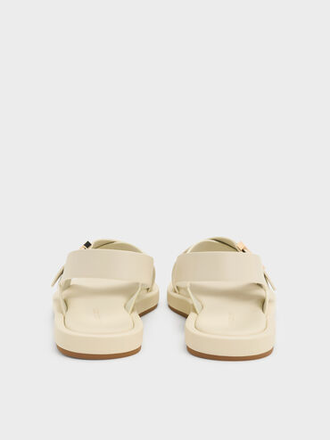 Audra Crossover-Strap Slingback Sandals, Chalk, hi-res