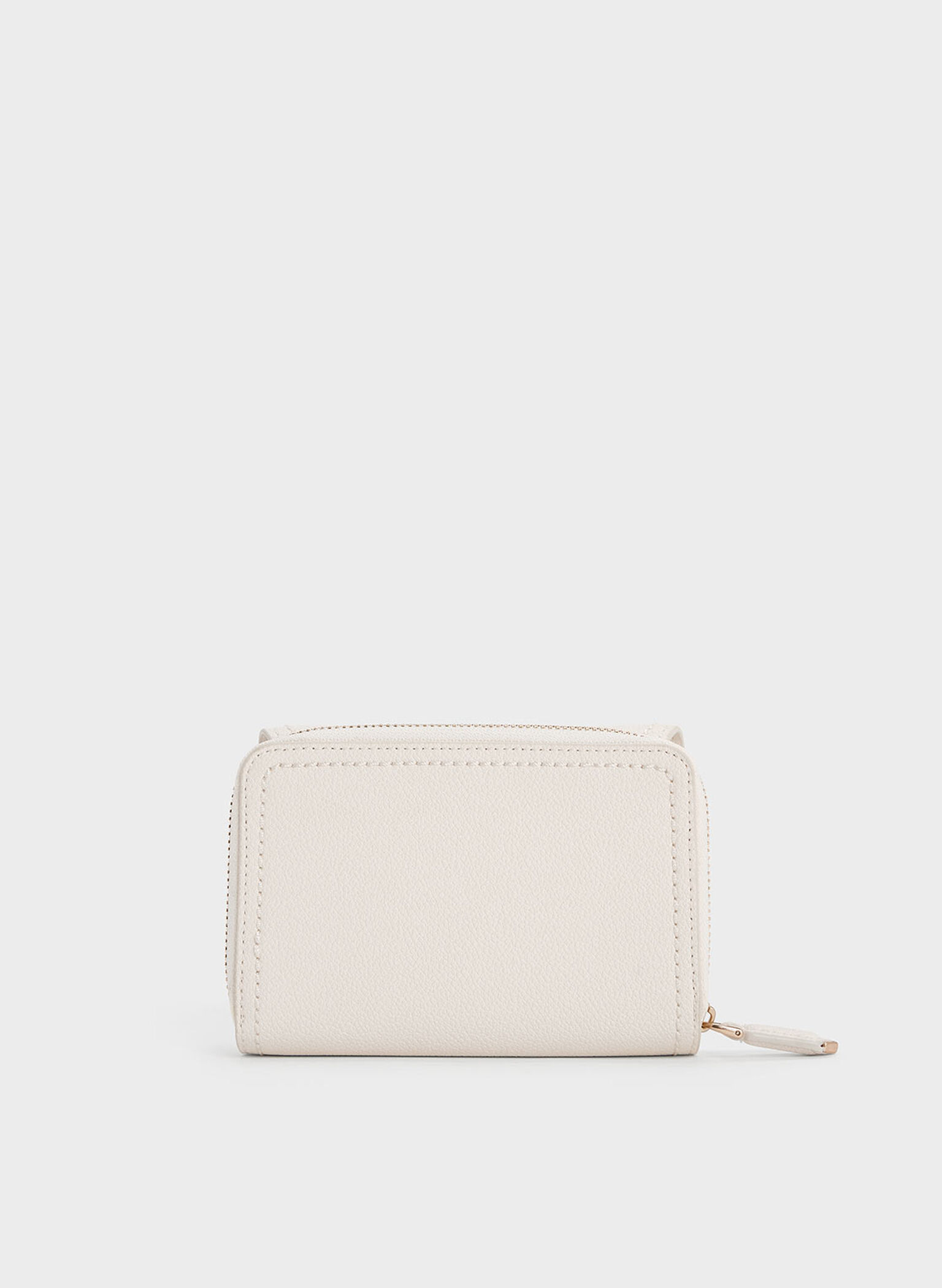 Stitch Trim Envelope Wallet, Cream, hi-res