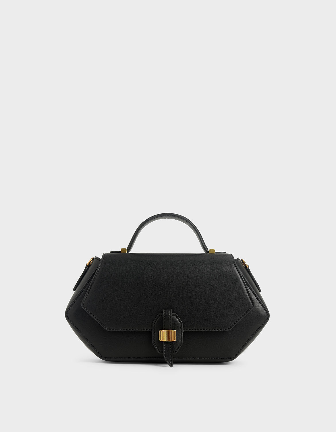 black geometric bag