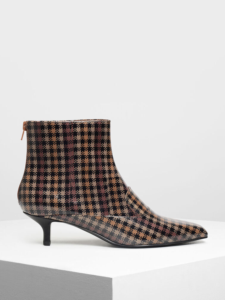 Loafer Detail Ankle Boots, Brown, hi-res