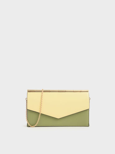 Mini Two-Tone Long Envelope Wallet, Multi, hi-res