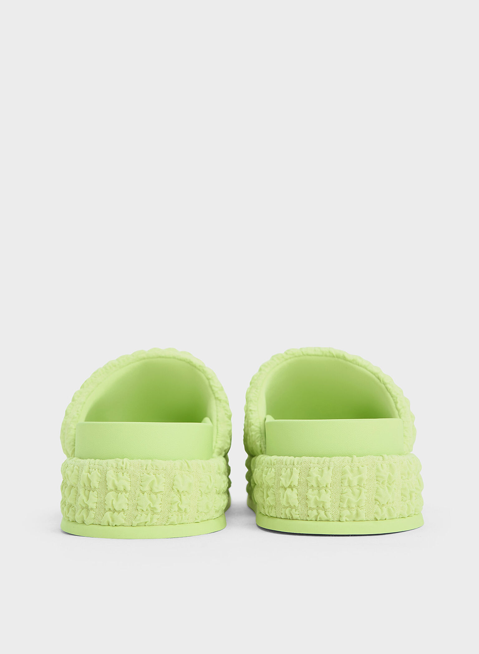 Loren Textured Platform Sandals, Light Green, hi-res