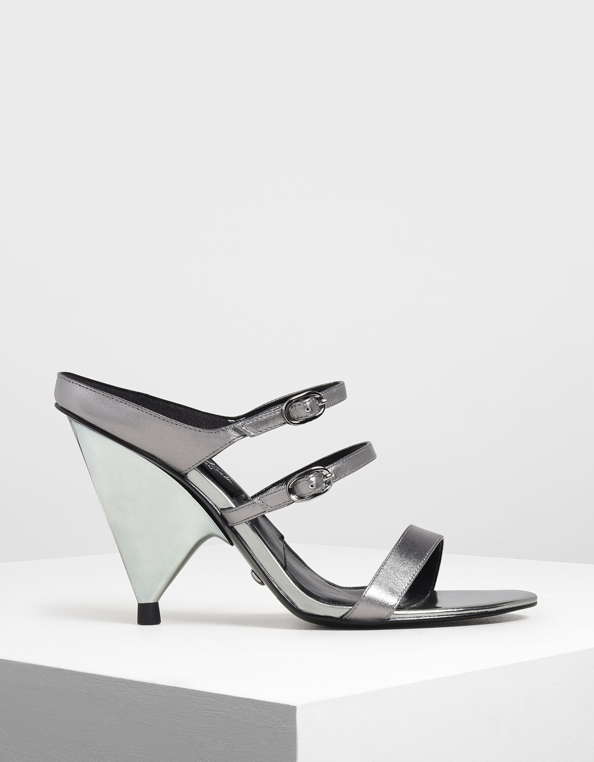 silver shoe strap