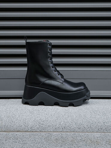 Triana Platform Ankle Boots, Black, hi-res