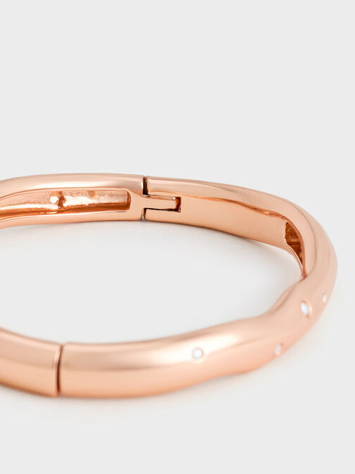 Brazalete escultural Ottilie, Oro rosa, hi-res