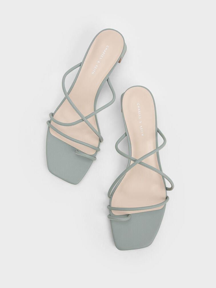 Meadow Strappy Toe Ring Sandals, Sage Green, hi-res