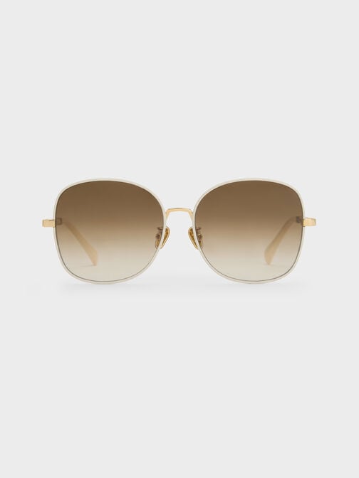 Ivette Butterfly Sunglasses, Cream, hi-res