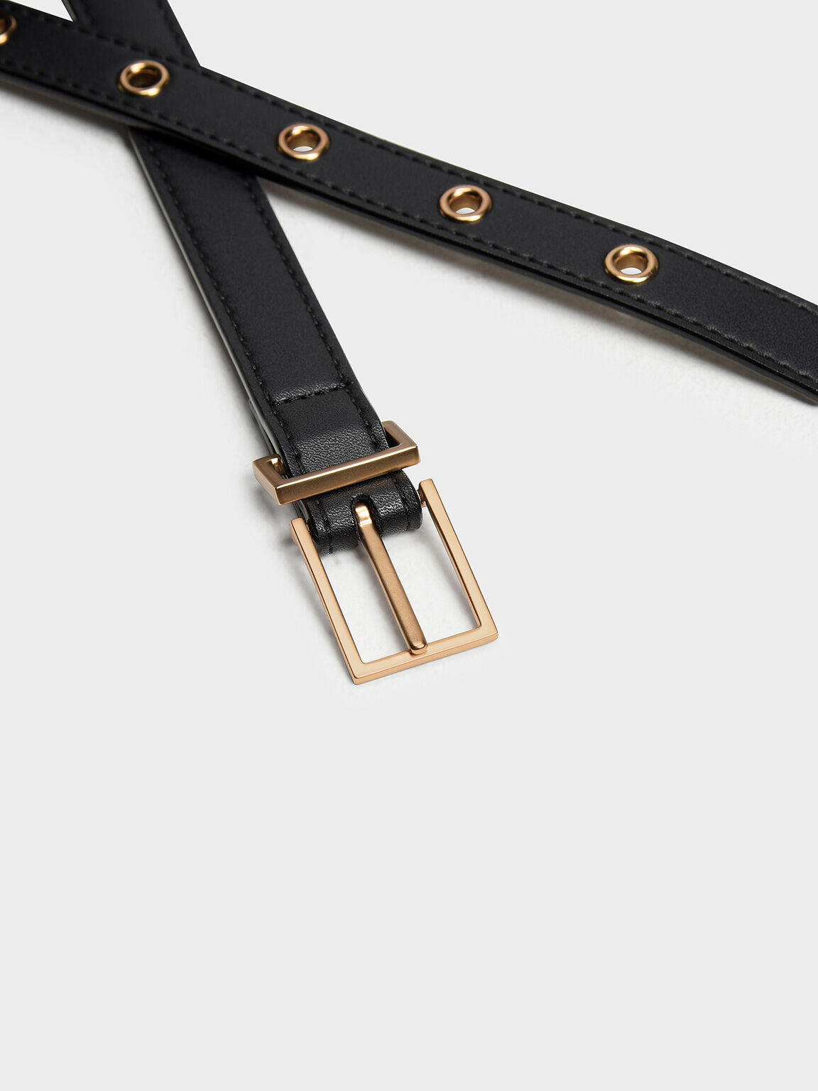 Grommet Belt, Black, hi-res