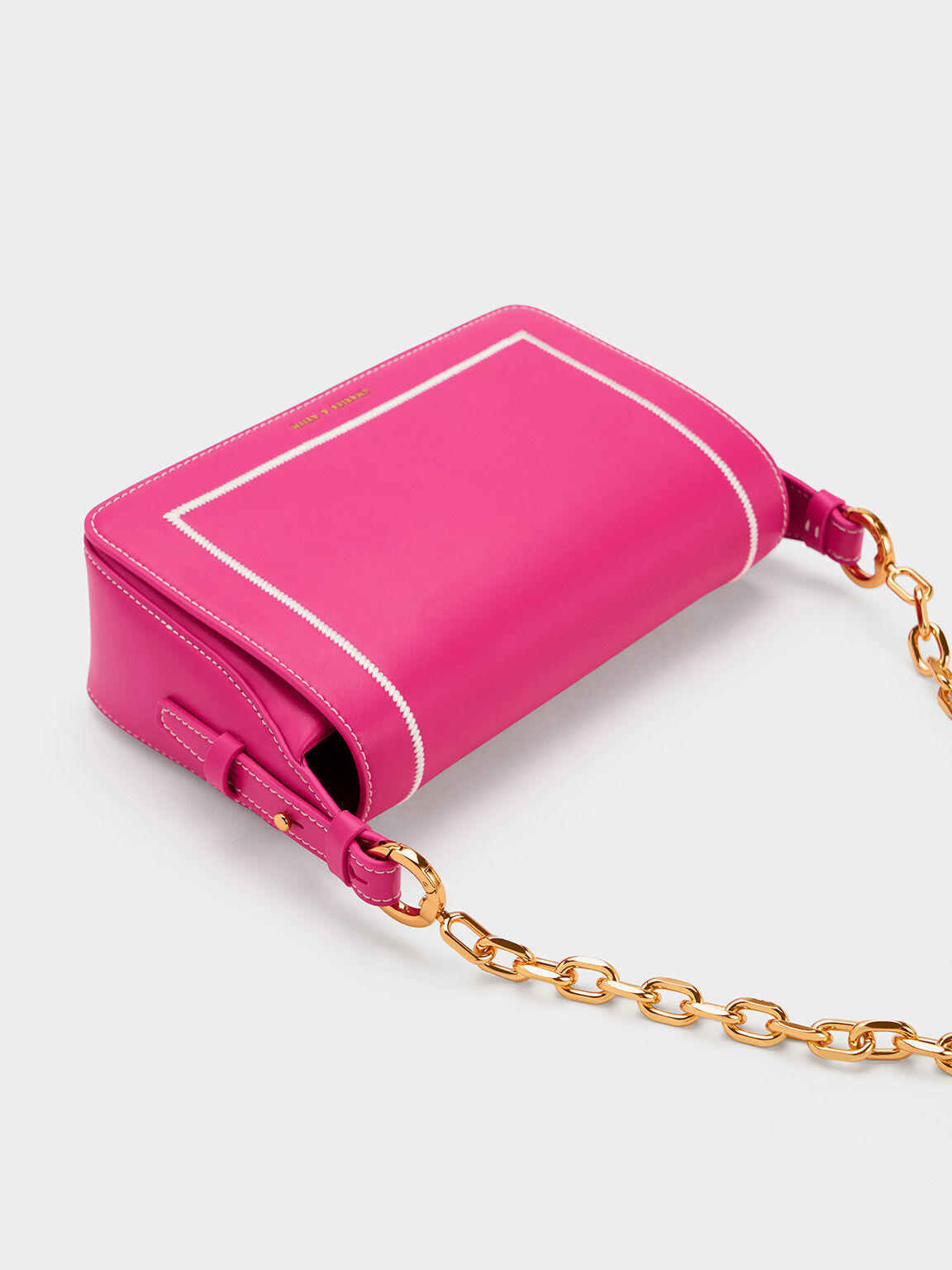 Astra Chain Handle Bag, Fuchsia, hi-res