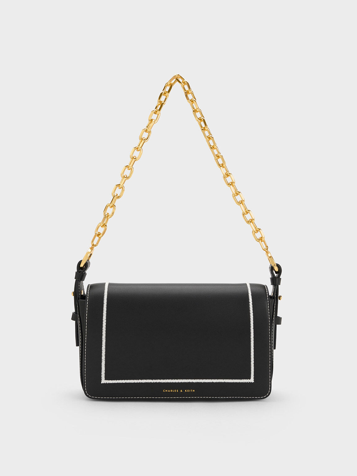 Astra Chain Handle Bag, Black, hi-res