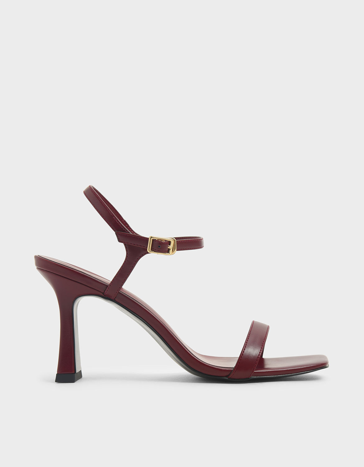 burgundy sandal heels