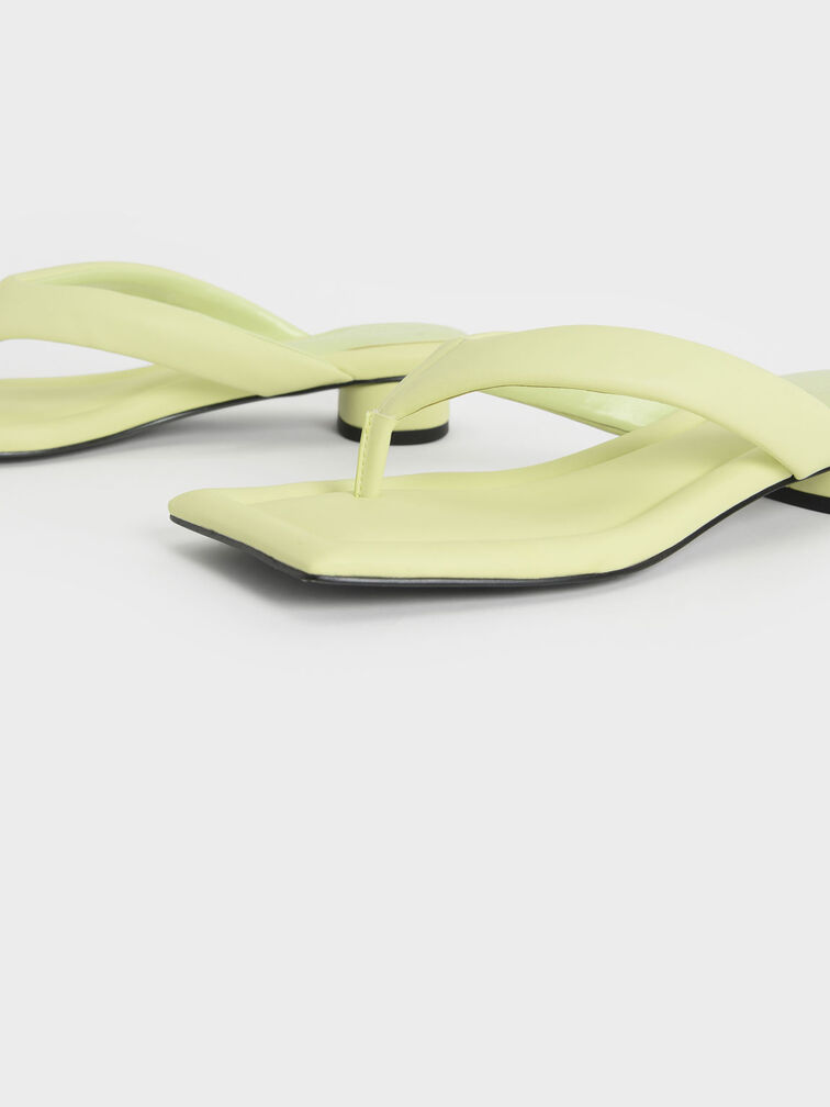 Padded Thong Sandals, Yellow, hi-res