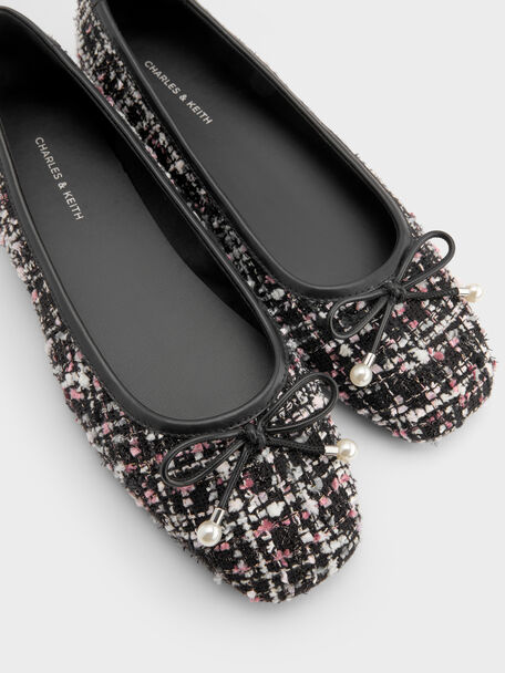 Barbara Tweed Pearl-Bow Ballet Flats, Multi, hi-res