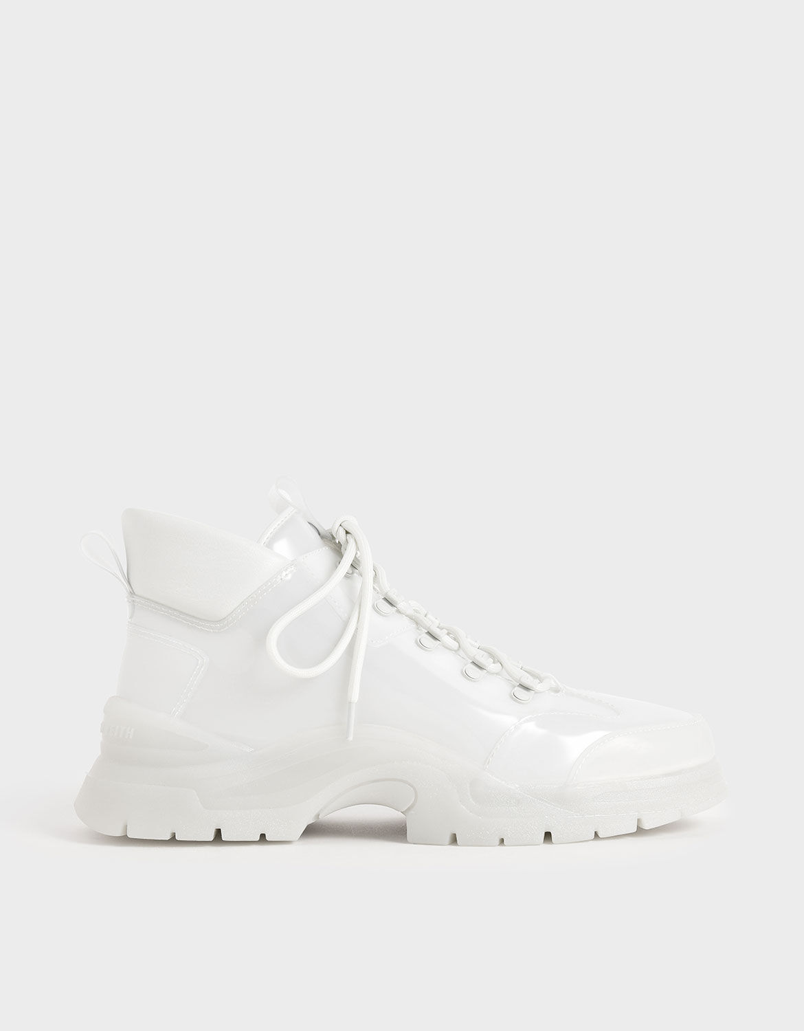 White Chunky High Top Trainers 