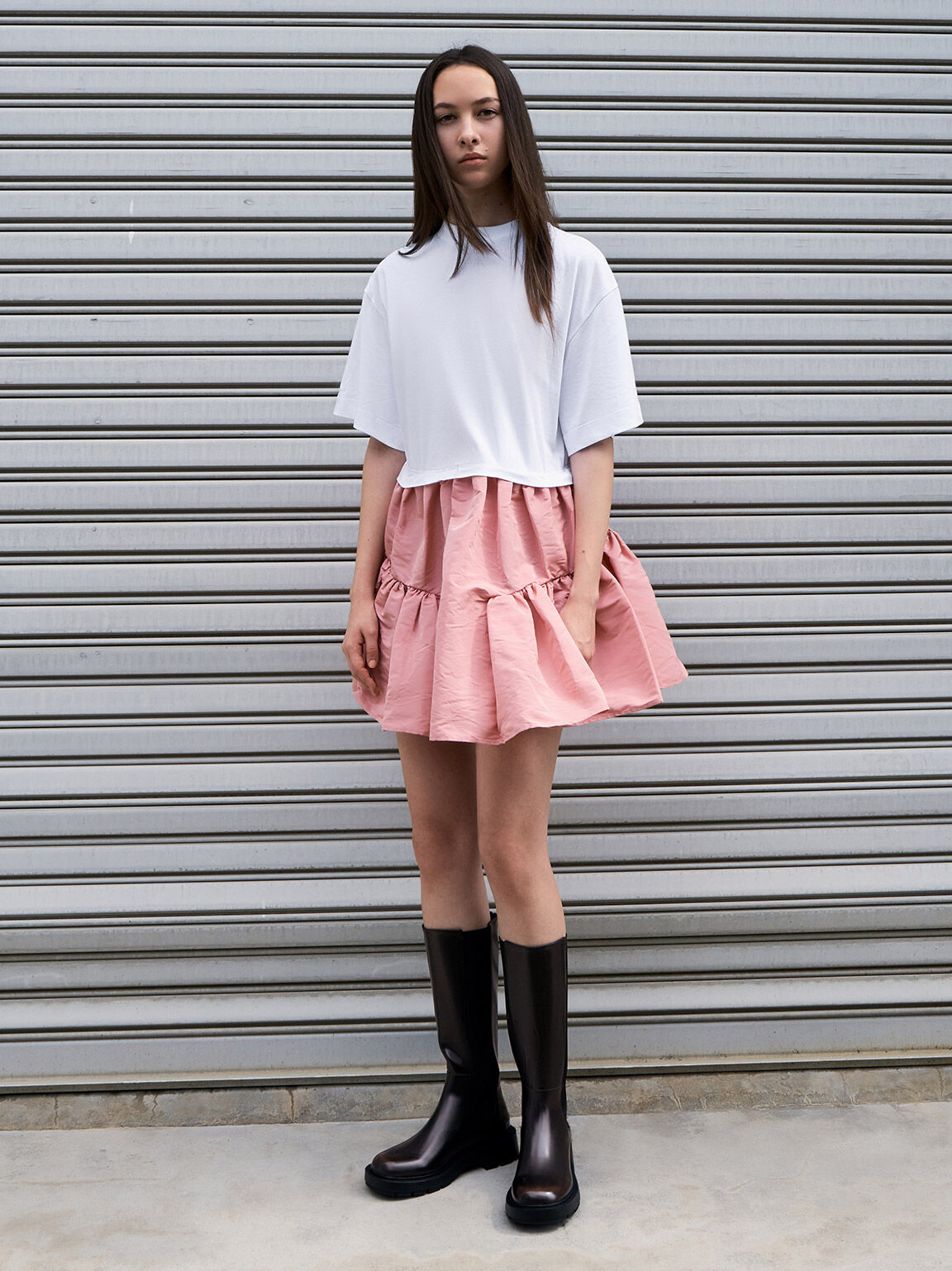Over the knee boots with full zipper top