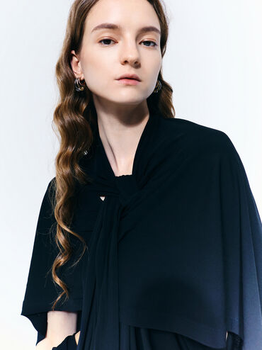 Hermione Crystal Crescent Earrings, Rose Gold, hi-res