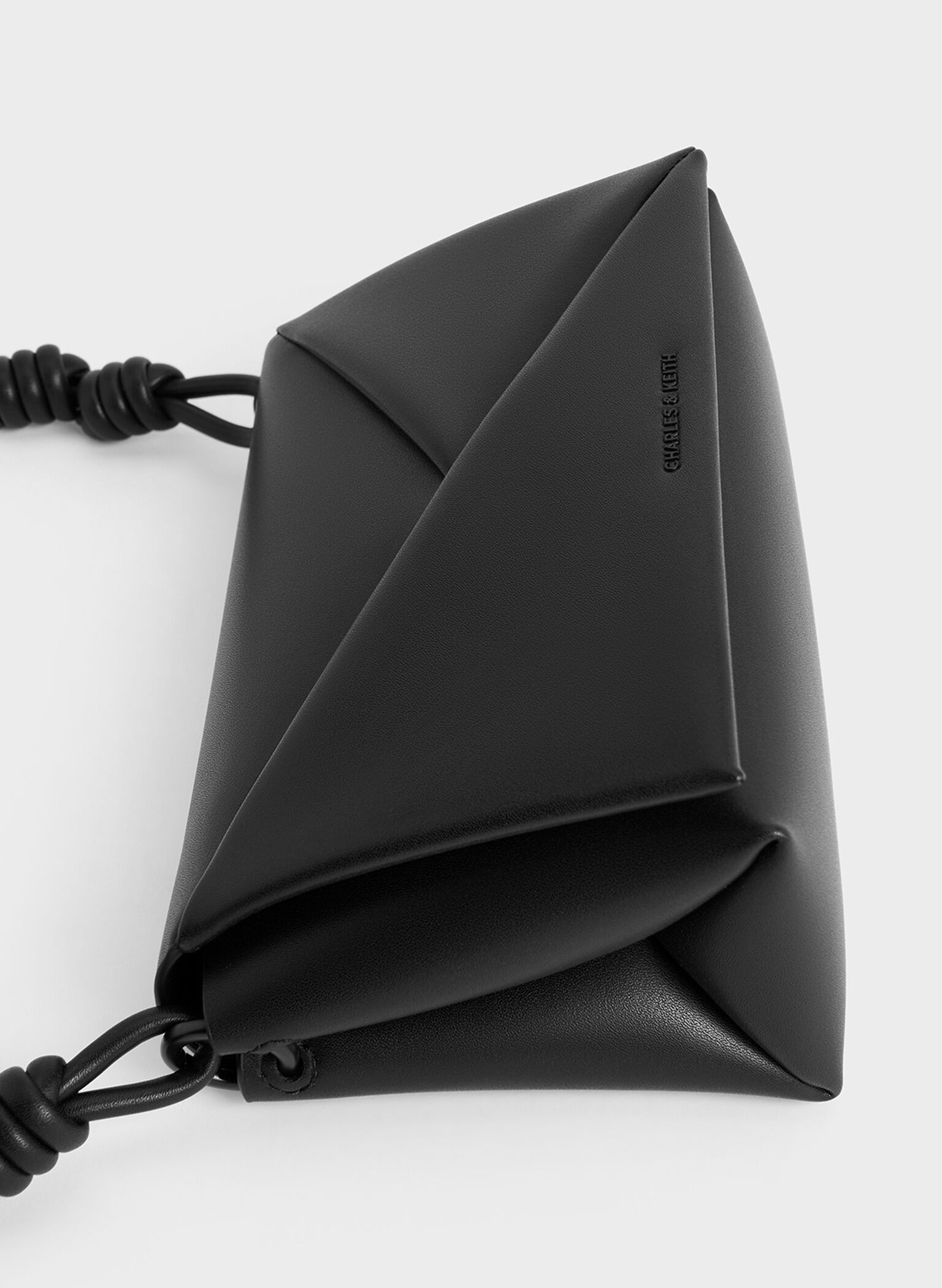 Midori Geometric Shoulder Bag, Jet Black, hi-res