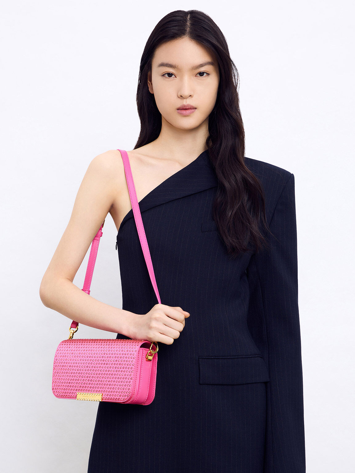 Charles and keith pink sling bag cheap