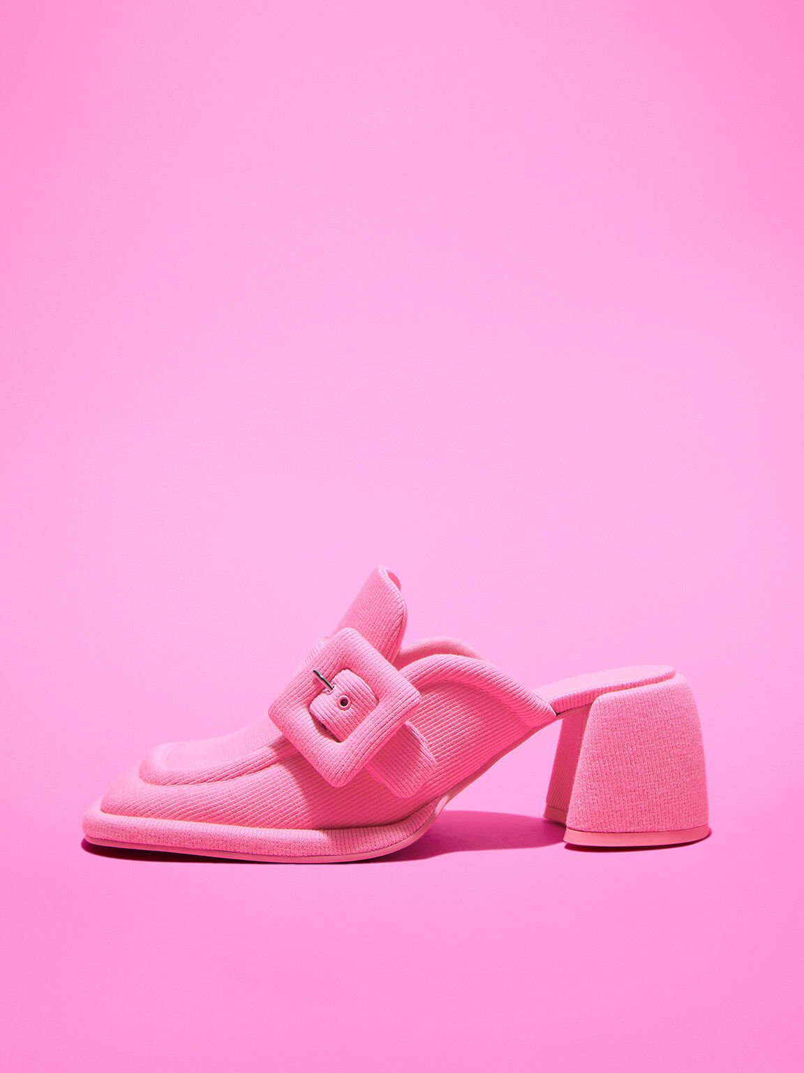 Sinead 方釦厚底穆勒鞋, 粉紅色, hi-res