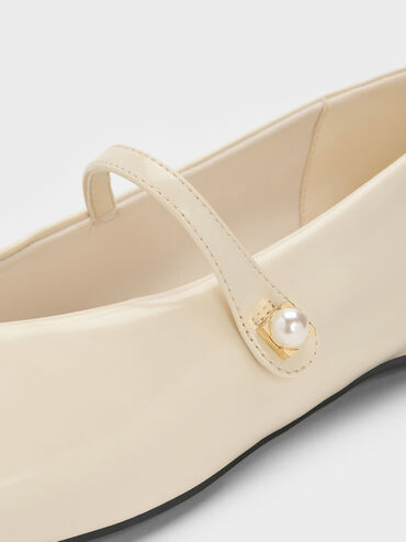 Bailarinas Mary Jane Marie con Perlas, Crema, hi-res