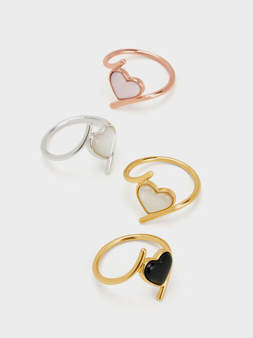 Annalise Heart Stone Ring, Rose Gold, hi-res