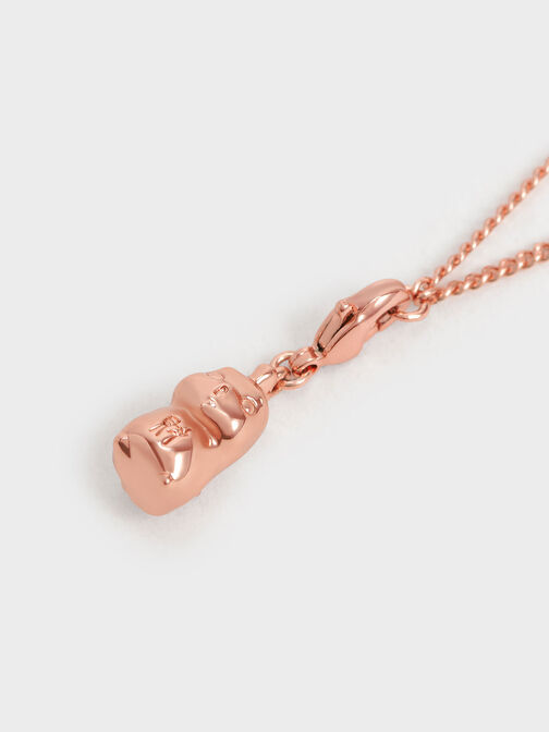 Rooster Zodiac Charm, Rose Gold, hi-res