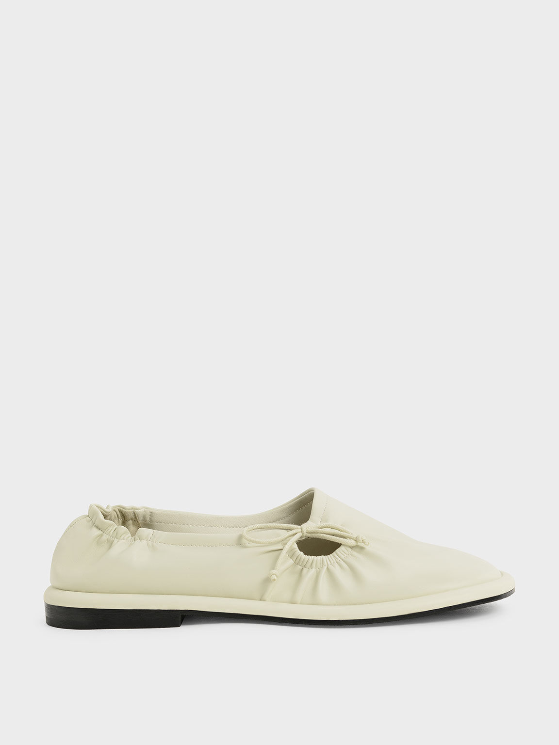 Cut Out Ballerina Flats Chalk