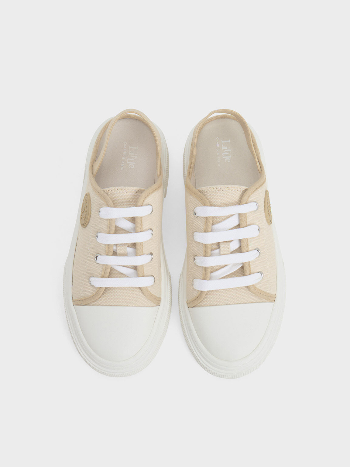 Taupe Girls Two Tone Slingback Sneakers CHARLES KEITH SG