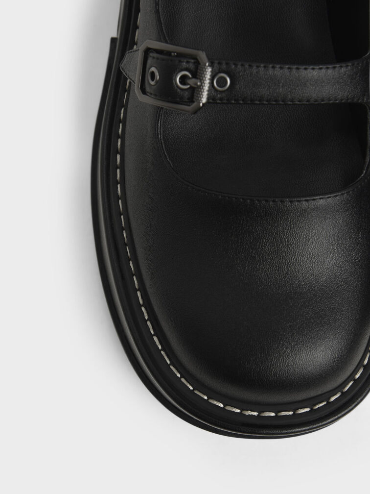 Frankie Platform Mary Janes​, Black, hi-res