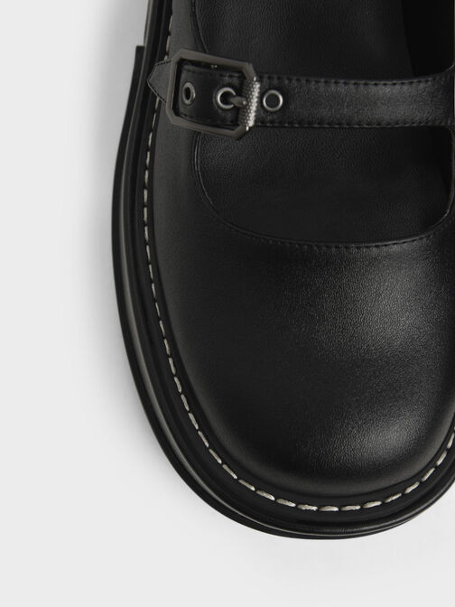 Frankie Platform Mary Janes​, Black, hi-res