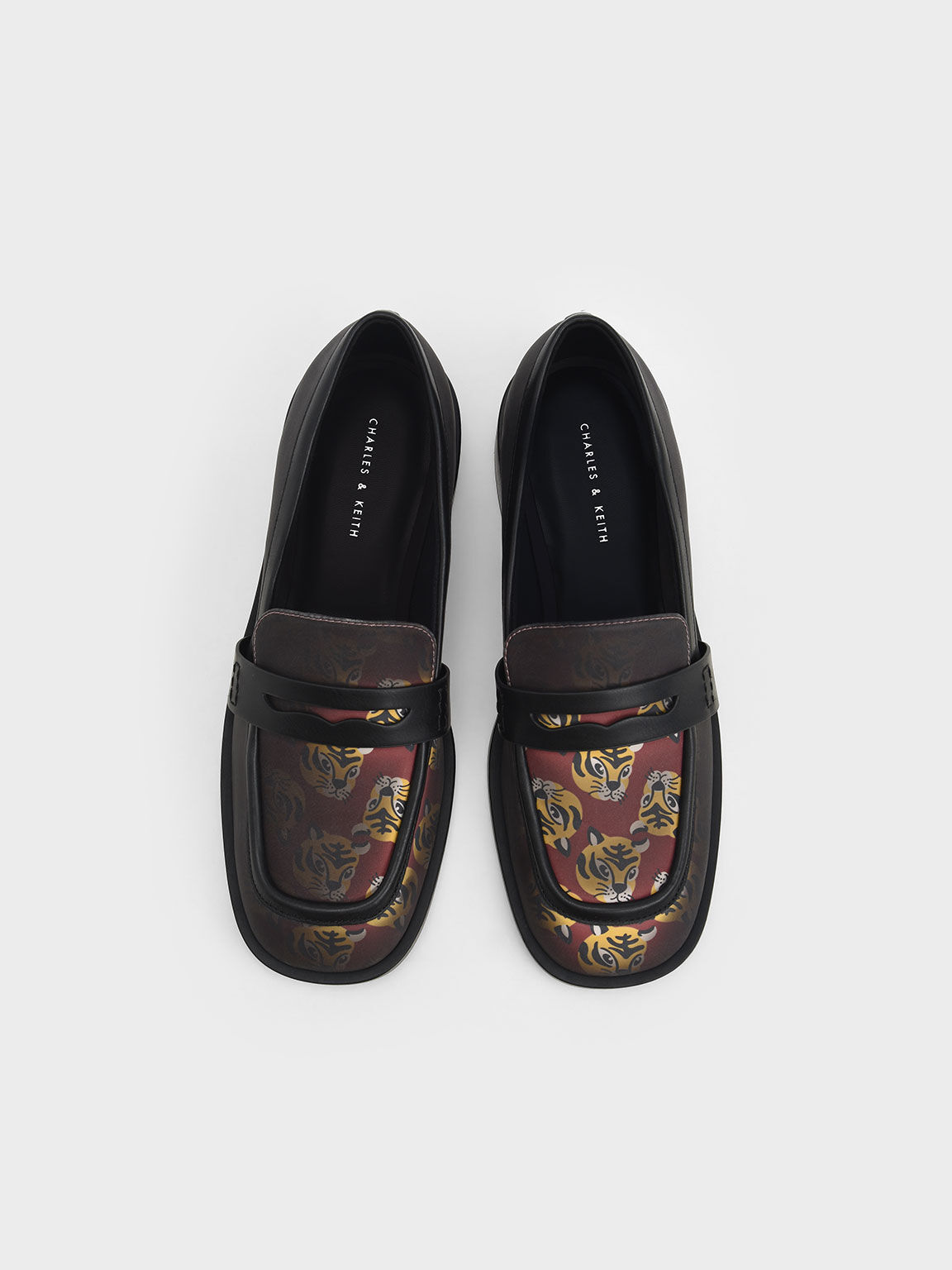 Lunar New Year Collection: Antonia Heat-Reactive Penny Loafers, Black, hi-res