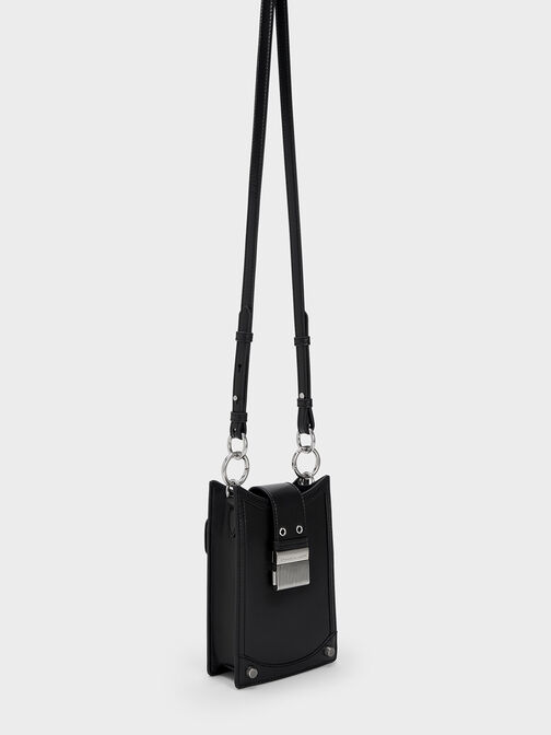 Winslet Belted Phone Pouch, Black, hi-res