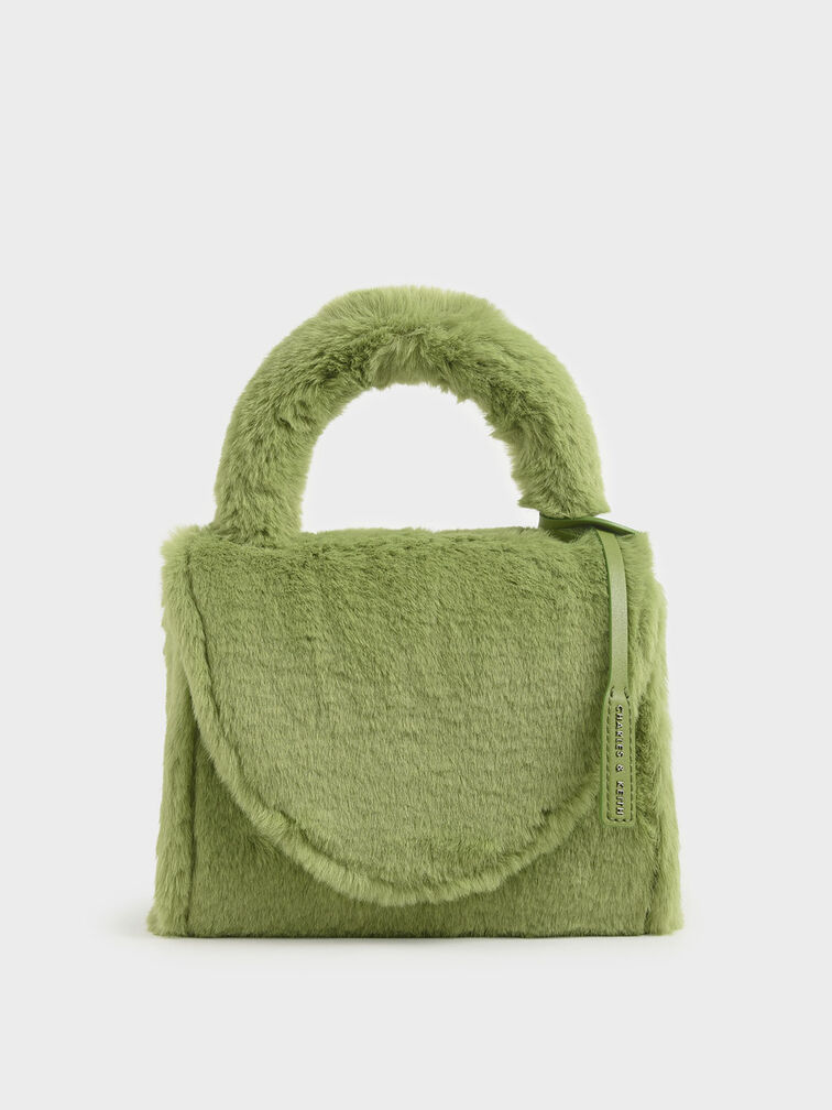Textured Structured Bag, Green, hi-res