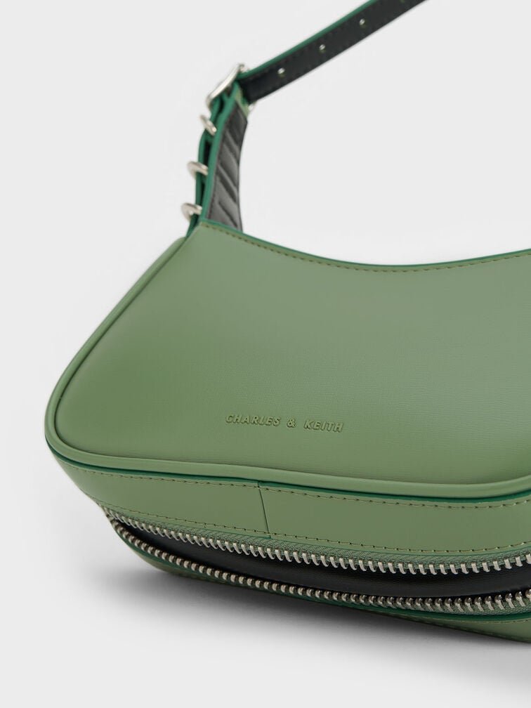 Mini Rebel Hobo Bag, Green, hi-res