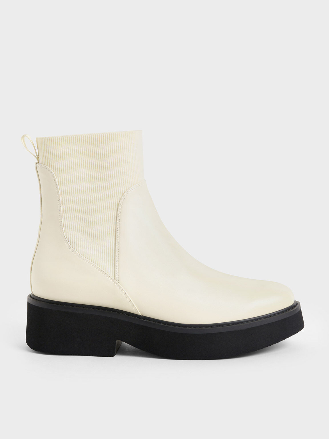 Chunky Platform Chelsea Boots, Chalk, hi-res