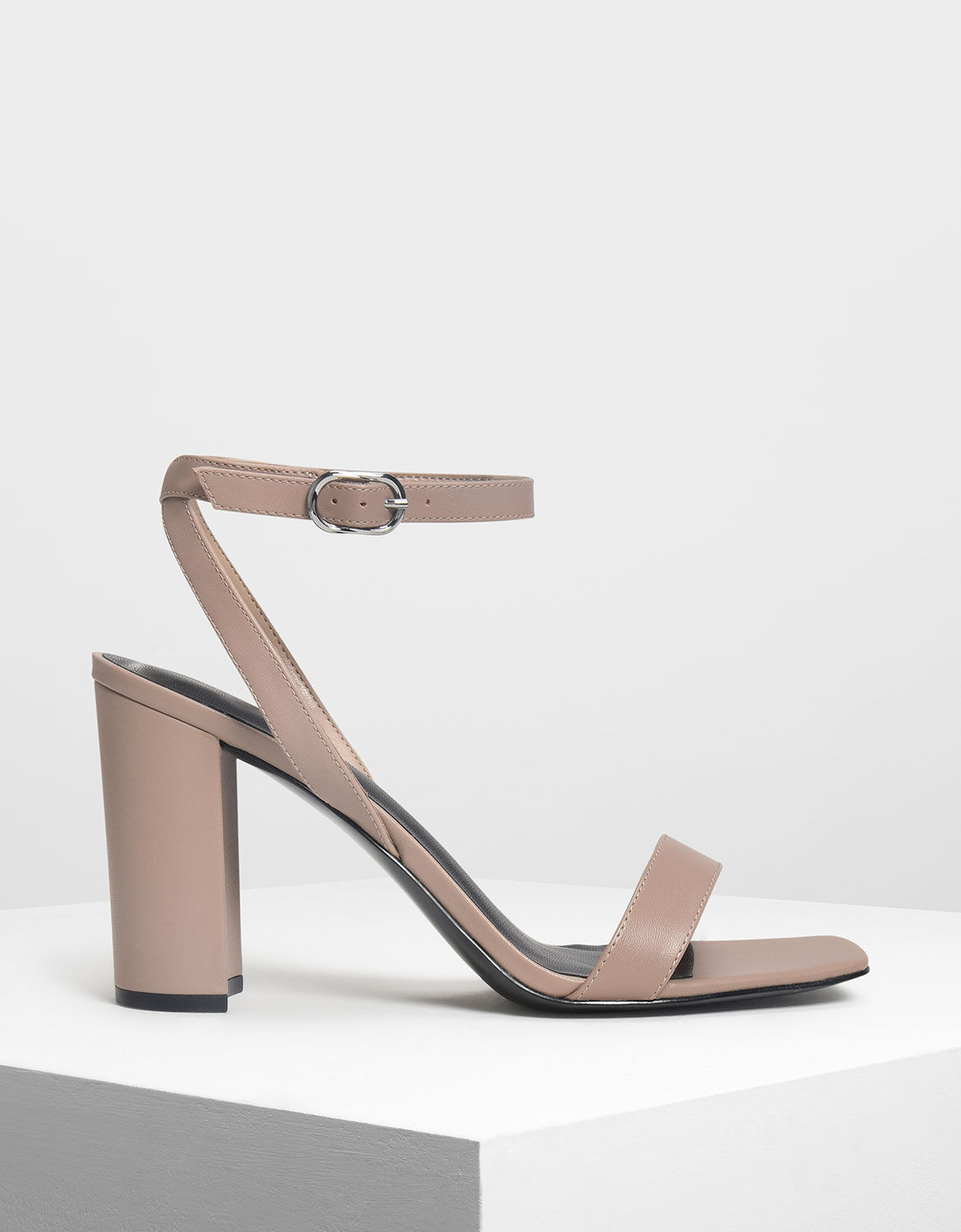 Taupe ankle strap heels clearance